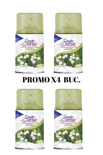 FRESHSENSE Pachet promo 4 bucati - Fresh Sense, odorizant de cameră rezerva, Lacramioara, 260 ml