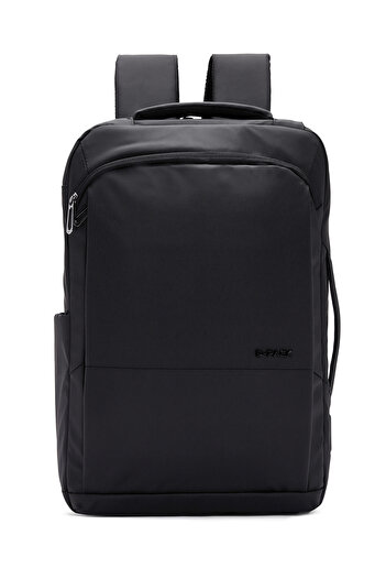 Derimod D-Pack Unisex Black Technological Fabric Backpack 23Wbd30056F