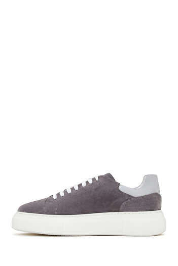 Derimod Ανδρικό δερμάτινο sneaker με χοντρή σόλα σε γκρι χρώμα 24SFD613410