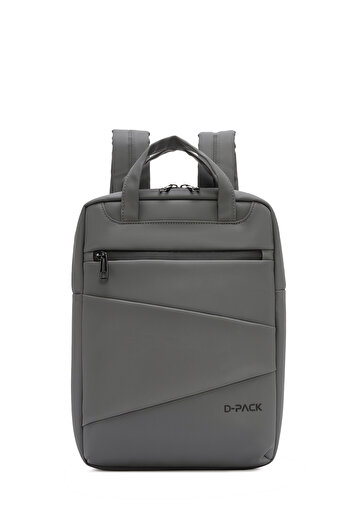 Derimod D-Pack Unisex Gray Fabric Backpack 24Sbd30026F