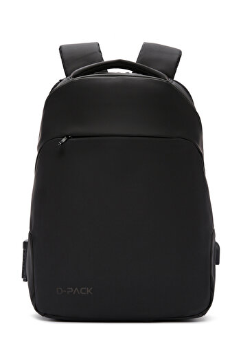 Derimod D-Pack Unisex Black Technological Backpack 23Wbd30046F