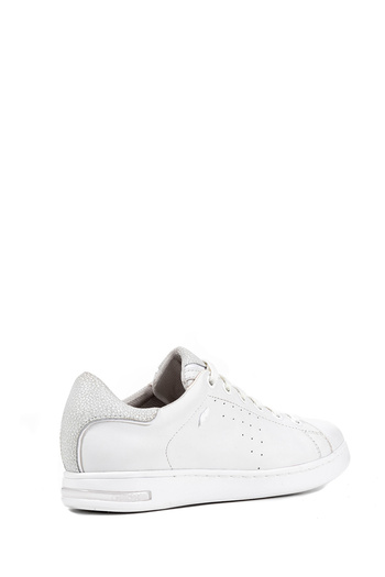 Geox Women's White Jaysen Lace-Up Leather Sneaker D621Ba00085C1001