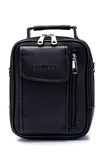 Derimod Ανδρική Μαύρη Τσάντα Messenger 21WBD3505FT