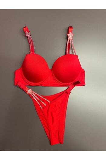 SATTENS Three Stone Supported Bra Suit Stylish Saving Basic B Cup Push up Design