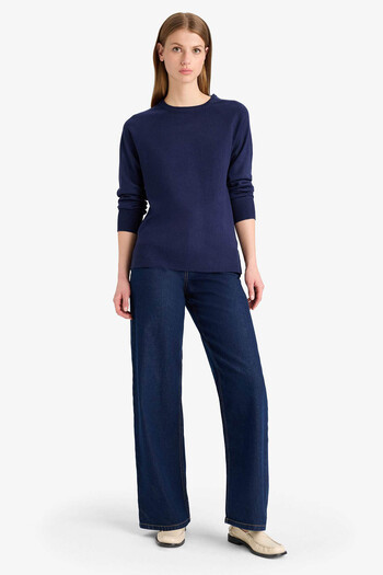 DeFacto Navy Blue Women's Sweater I6913Az/Nv131