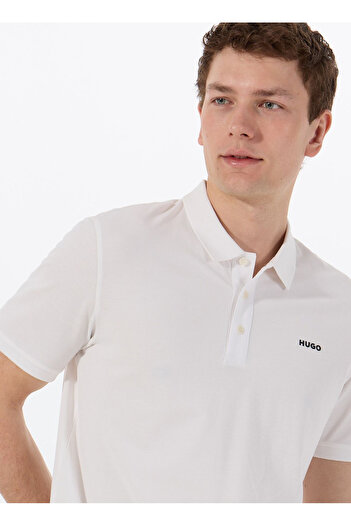 HUGO Düz Bej Erkek Polo T-Shirt 50466182_Donos222 10231467 01