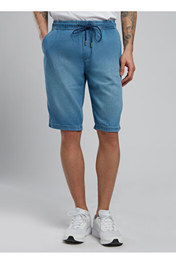 Lee Cooper Men's Elastic Waist Regular Fit Denim Shorts 252 Lcm 121075 Newso 2 Denim