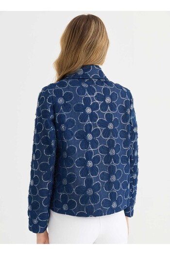 Selen Standart İndigo Kadın Ceket 25YSL1488