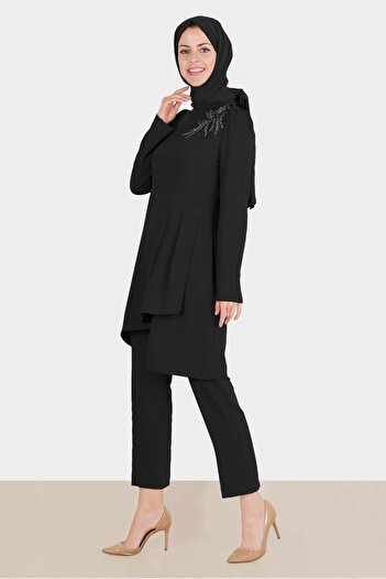 Alvina Stone Asymmetric Cut Double Pant. Team 30284