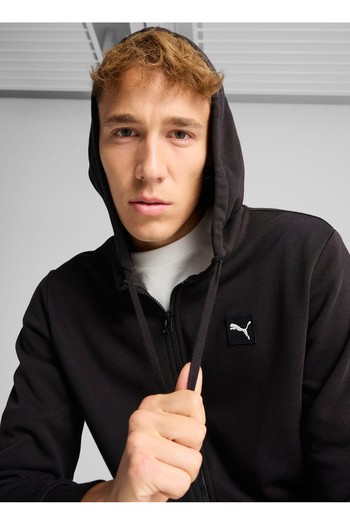 Puma Puma 68485501 Hooded Sweat Suit Siyah Dik Yaka Regular Fit Düz Erkek Eşofman Takımı