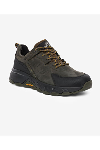 Greyder Men's Khaki Black Genuine Leather Waterproof Outdoor Shoes 5K1Ga16343
