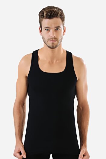 Arma Yıldız 6 Pack Black Men's Rambo Sports Singlet 100% Cotton Rib