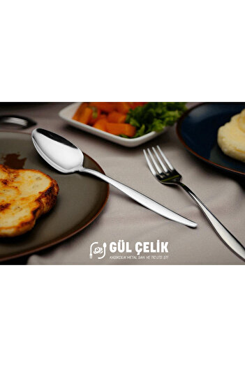 KAVEH Çatal Kaşık Seti 60 Parça 12 Kişilik Sivri Model 18/0 Kalite