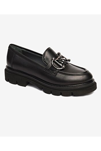 Greyder 72192 Zn Urban Leather Comfort Casual Oxford Women's Shoes Black