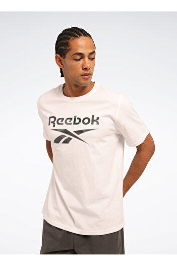 Reebok Ανδρικό μπλουζάκι με στάμπα LC 9013 NEW ID CAMO TEE Λευκό με στρογγυλή λαιμόκοψη κανονική εφαρμογή