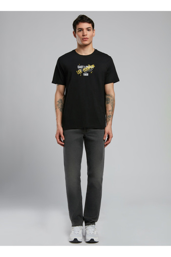 Lee Cooper Ανδρικό μπλουζάκι με στρογγυλή λαιμόκοψη μαύρο 252 LCM 242034 ORSINO BLACK