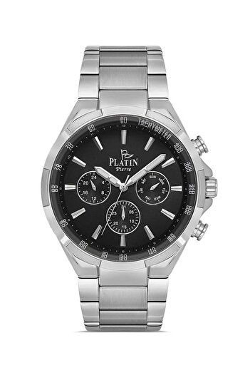 Platin Pierre Pl-1119Ga-A2 Steel Cord Functions Active Men's Wristwatch