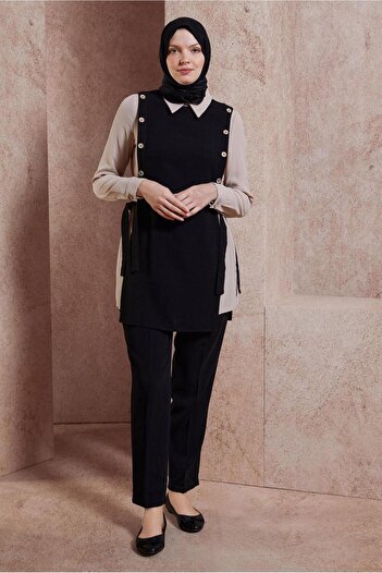 Alvina SHIRT COLLAR PANT SUIT 43923