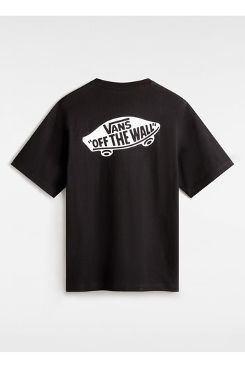 Vans VN000P50Y281-STYLE 76 II LOOSE SS T Μαύρο μπλουζάκι με στρογγυλή λαιμόκοψη κανονικό ανδρικό μπλουζάκι