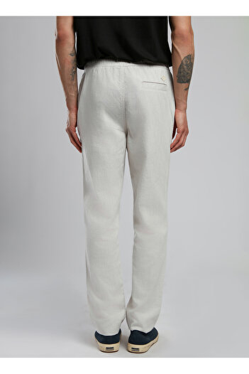 Lee Cooper Normal Bel Regular Straight Ecru Men's Chino Trousers 252 Lcm 221003 New Beach Ekru