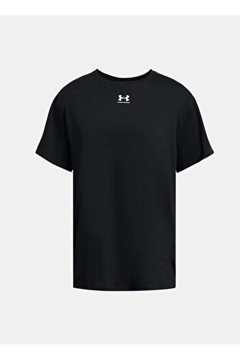 Under Armour 1387193-001 Campus Oversize SS Μαύρο γυναικείο μπλουζάκι με στρογγυλή λαιμόκοψη, χαλαρή εφαρμογή