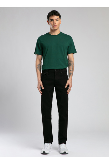 Lee Cooper Normal Bel Slim Straight Men's Denim Trousers 252 Lcm 121004 Jagger Stay Black