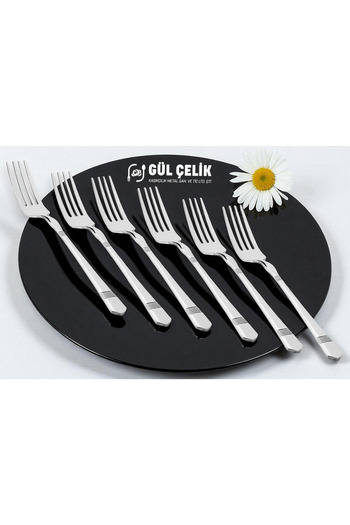 KAVEH 12-Piece Dessert Fork Alvina Model 304 Quality 18/10 Stainless Steel