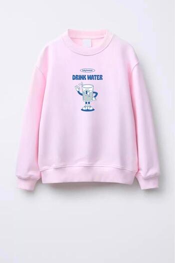 Monila Unisex Printed 3 Thread Fabric Crew Neck Sweatshirt