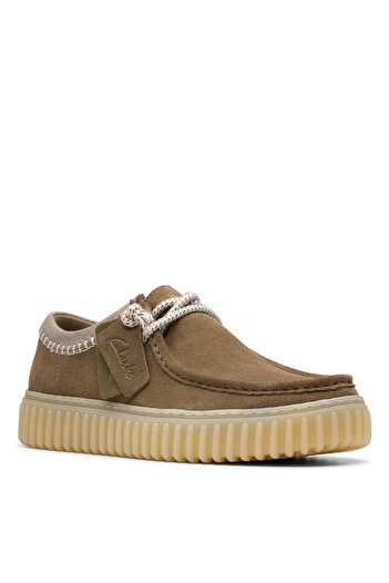 CLARKS Clarks Süet Haki Erkek Günlük Ayakkabı Torhill Lo