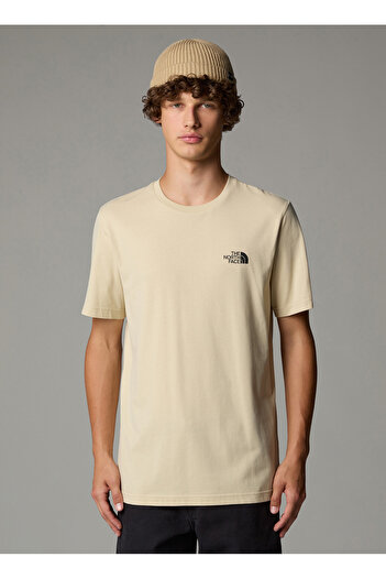 THE NORTH FACE Ανδρικό μπλουζάκι M S/s Simple Dome Beige Nf0a87ng3x41