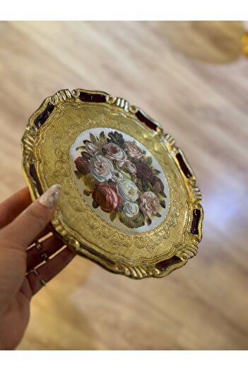 LM Esterhomedecor Single Round Original Rose Wood Presentation Tray 30cm