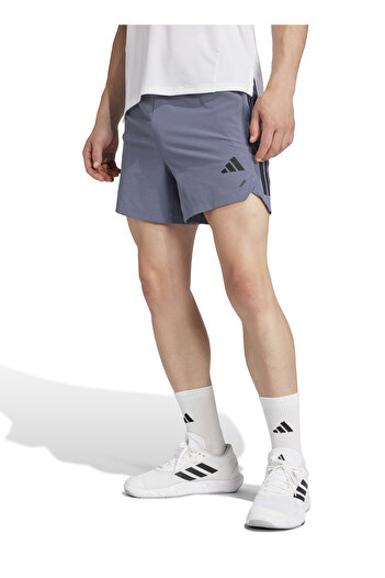 adidas Je8236 Power 3S Short Blue Elastic Waist Slim Fit Straight Men's Shorts