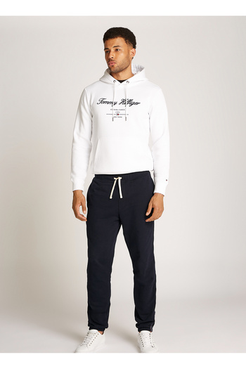 Tommy Hilfiger Erkek Dokuma Kumaş  Normal Bel  Düz Model Mavi Eşofman Altı MW0MW37477-DW5