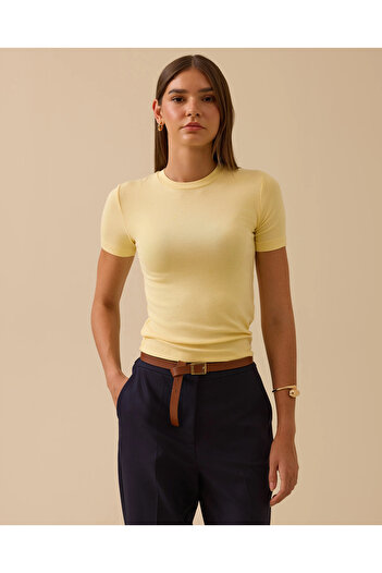 SEÇİL Round Neck Short Sleeve Basic T-Shirt