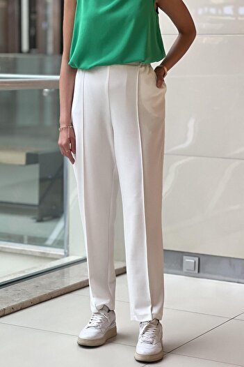 FUAT GÜRSEN Fuat Gürşen Elastic Waist Ribbed Trousers