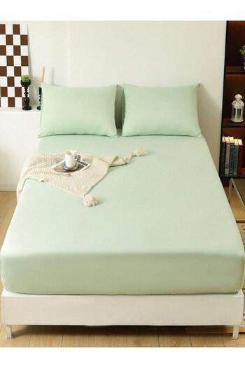 She&Co Fitted Sheet Set - Single/ Double/ King Size - Green