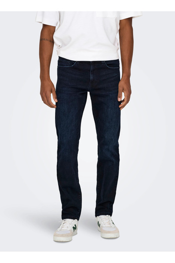 Only & Sons Regular Waist Tight Black Men's Denim Pants Onsweft Reg. Blue Blk 2652 Matte Dnm
