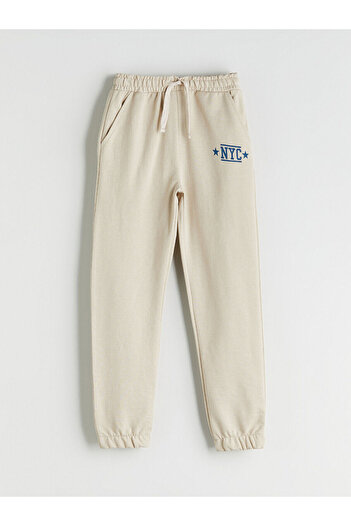 LC Waikiki Lcw Ecobeige Boys Jogger Sweatpants with Elastic Waist
