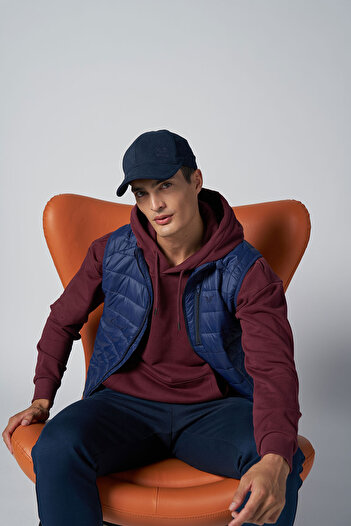 bilcee Γιλέκο Unisex Navy Blue με τσέπες με φερμουάρ 1268