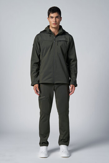 bilcee Men's Khaki Straight Leg Softshell Winter Outdoor Trousers 0335