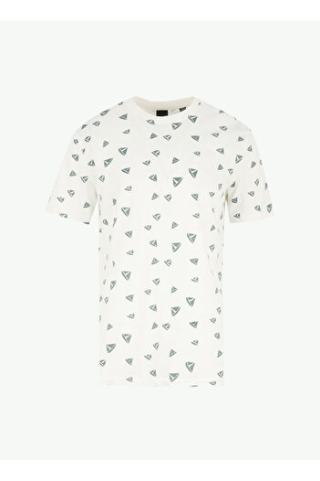 Only & Sons Біла футболка з принтом на комірі для чоловіків ONSKENDALL SS Tee