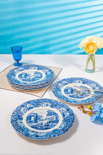 Fecra Vintage Blue 6 Piece Serving Plate Set