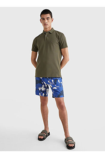Tommy Hilfiger Tmavě khaki pánské polo tričko MW0MW17770RBN