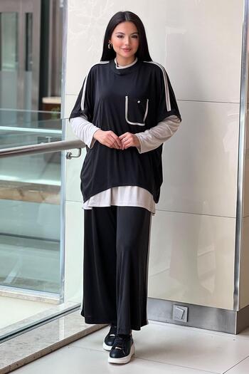 Ghisa Two Piece Tunic Pants 3 Piece Set