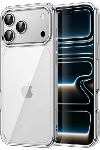 S-TOP Case for iPhone17Pro Shockproof Anti-Yellowing Cover, Transparent Scratch-Resi