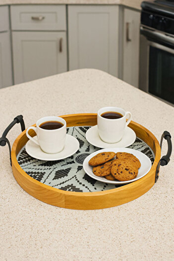Generic Elegant wooden serving tray