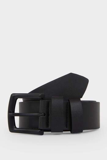 DeFacto Men's Rectangular Buckle Faux Leather Casual Belt F6806Axns