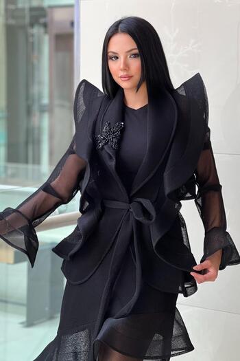 MİANOTTE Mainotte Ruffled Mesh Jacket