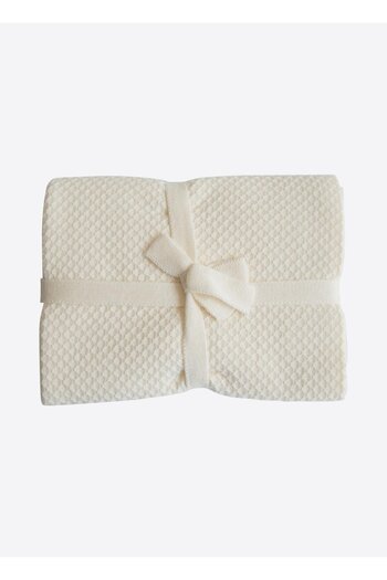 kitikate Organic Knitwear Pique Blanket Natural