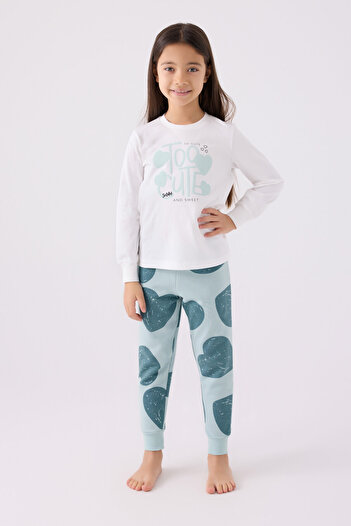 Rolypoly Girl's Blue Long Sleeve Pajama Set